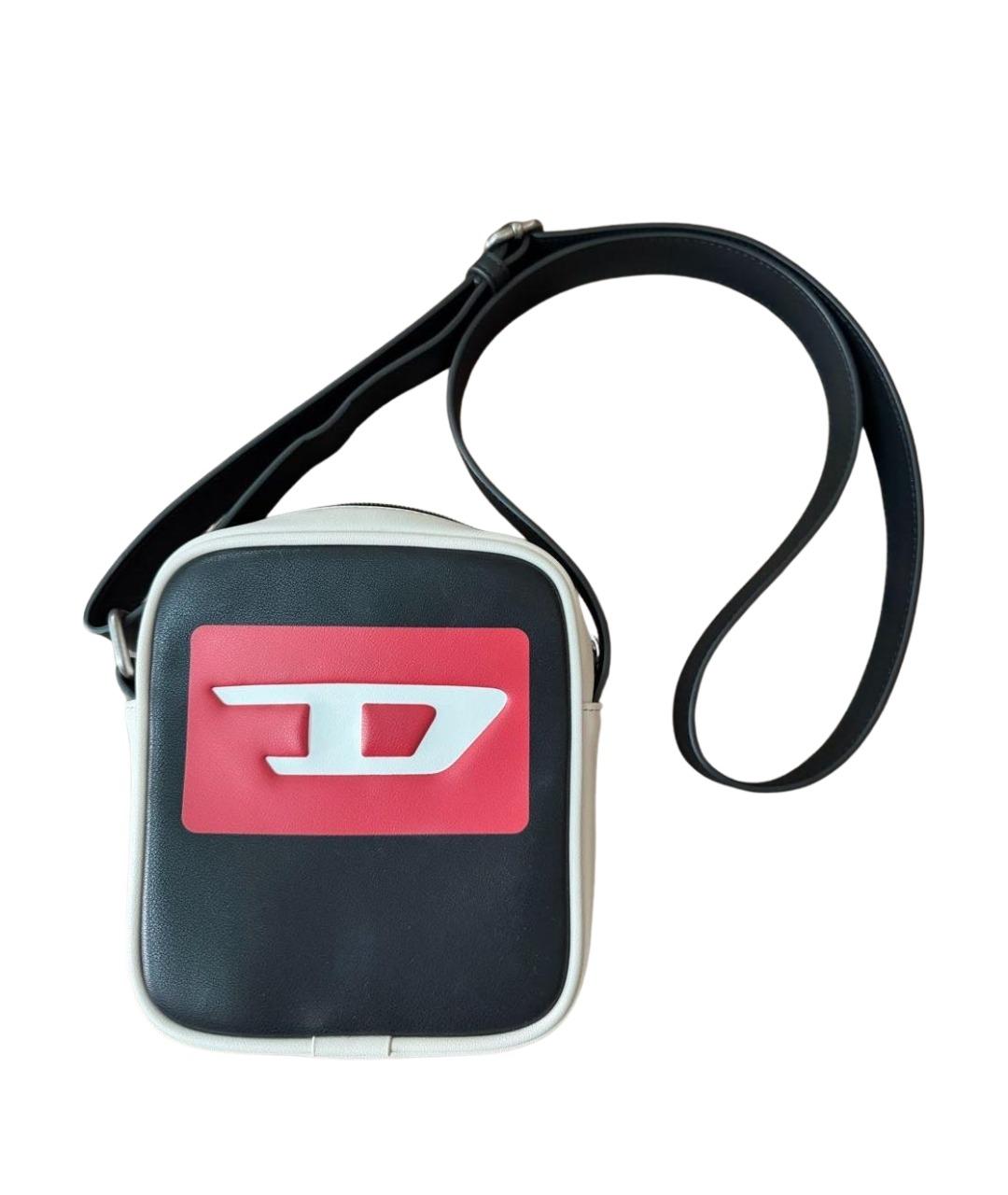 DIESEL Черная сумка через плечо из искусственной кожи, фото 1