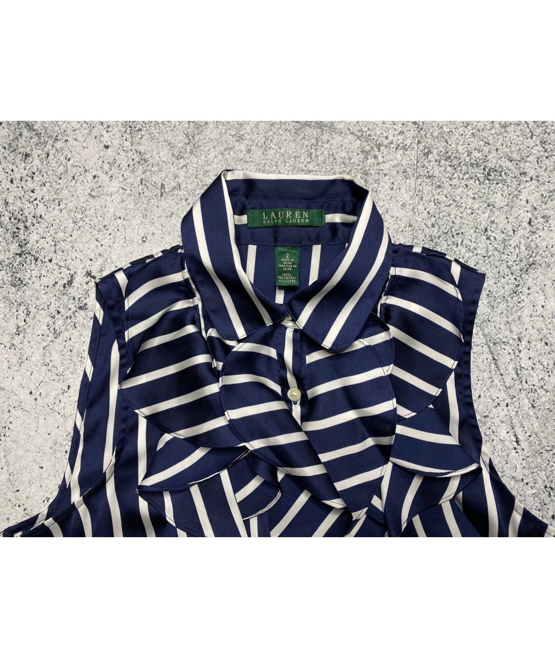 RALPH LAUREN Синяя полиэстеровая блузы, фото 4