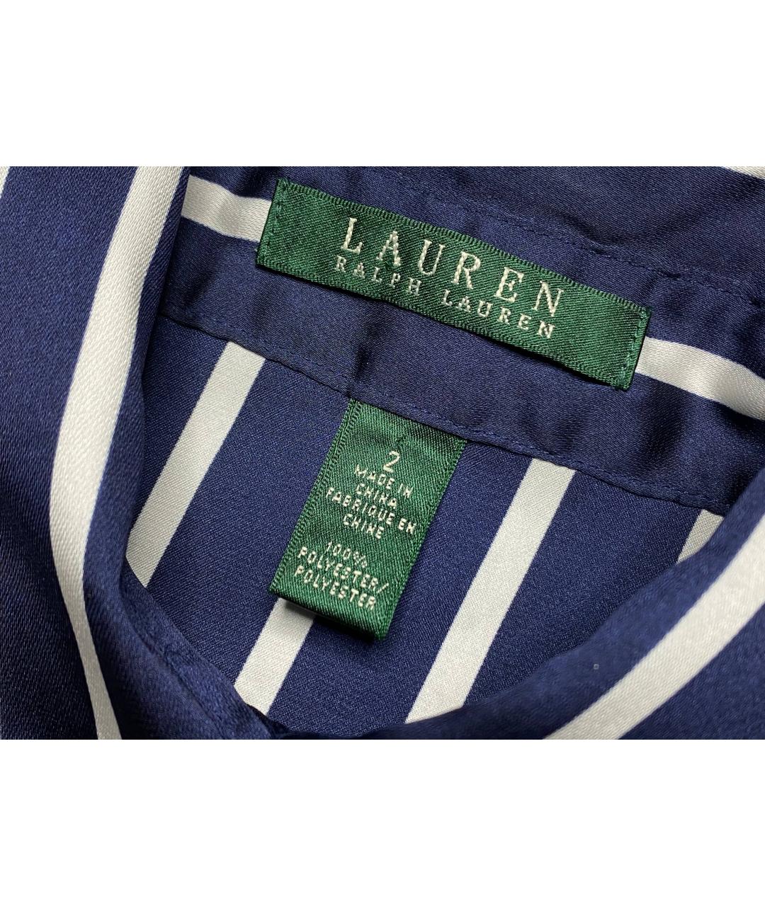 RALPH LAUREN Синяя полиэстеровая блузы, фото 7