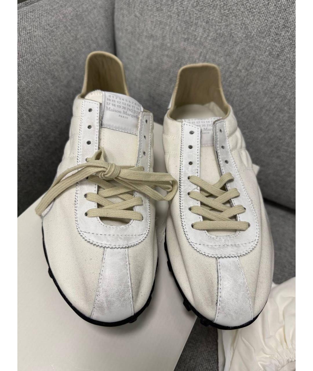 MAISON MARGIELA Белые текстильные кеды, фото 2