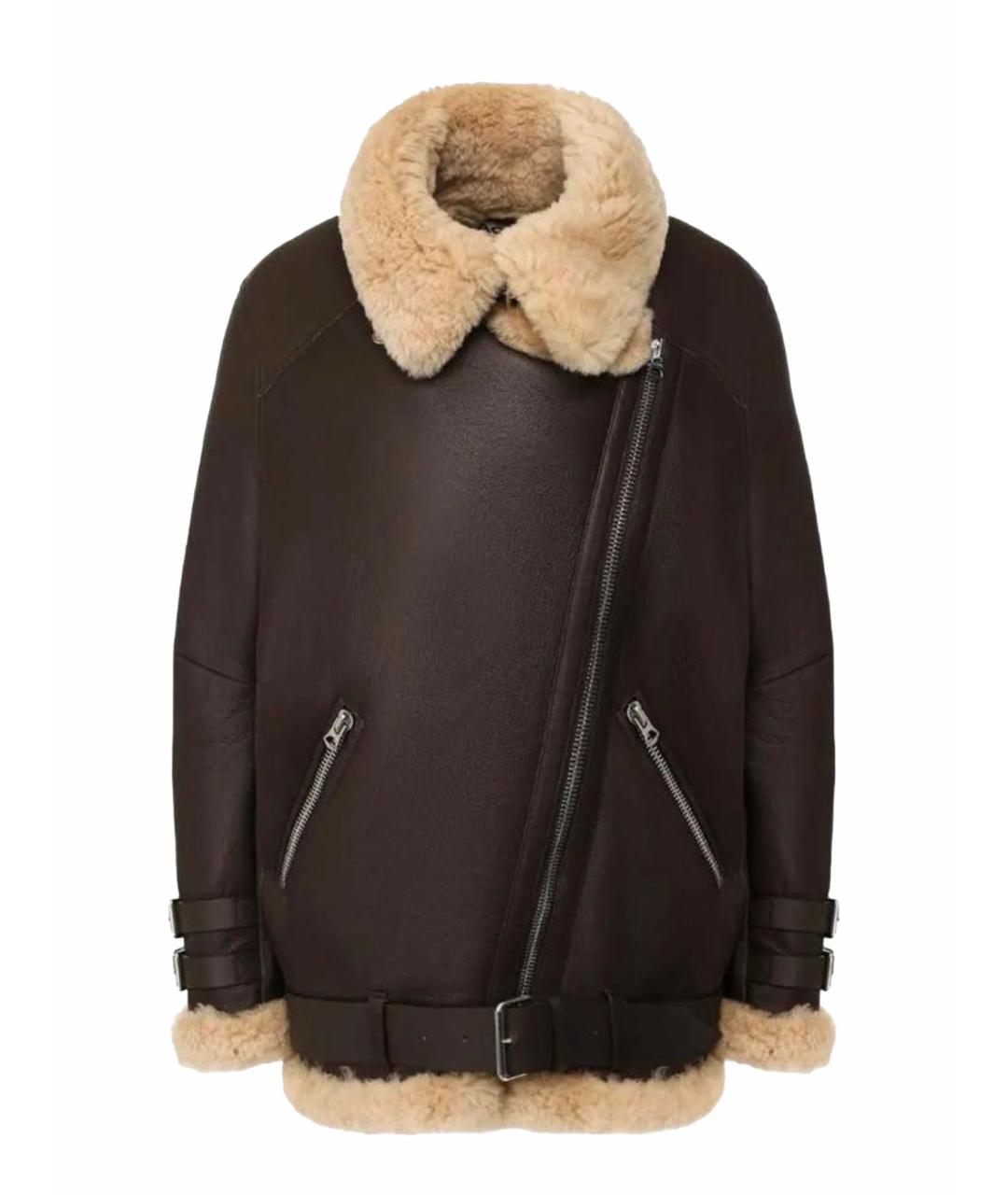 ACNE STUDIOS Коричневая меховая дубленка, фото 1