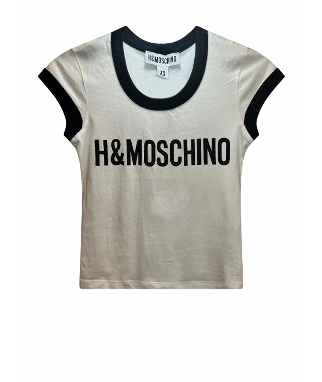 MOSCHINO Белая хлопковая майка, фото 1