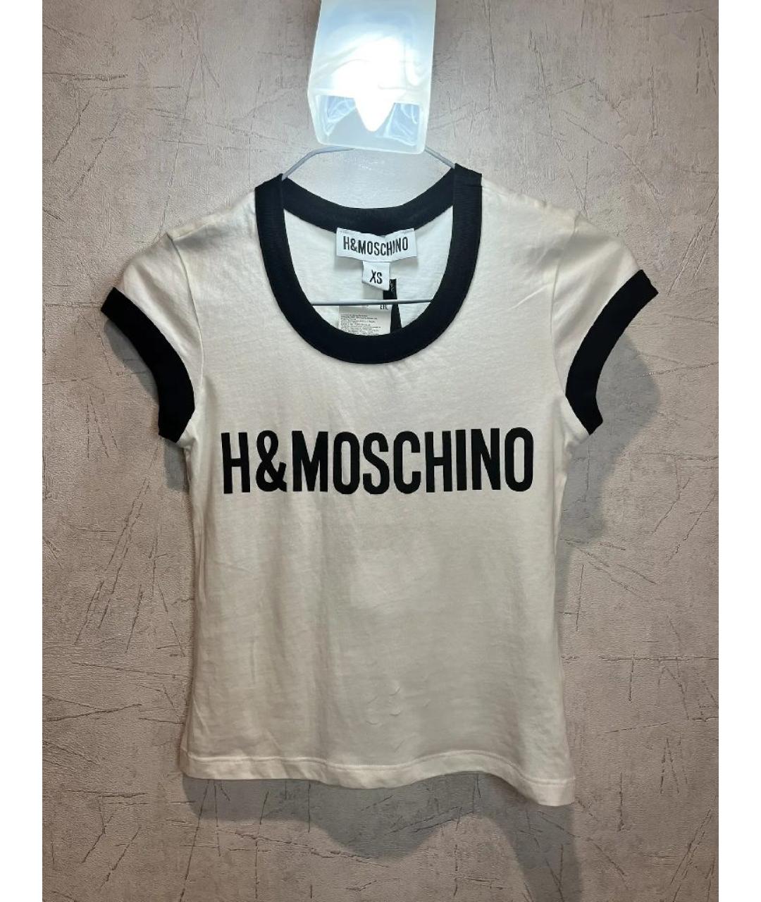 MOSCHINO Белая хлопковая майка, фото 7