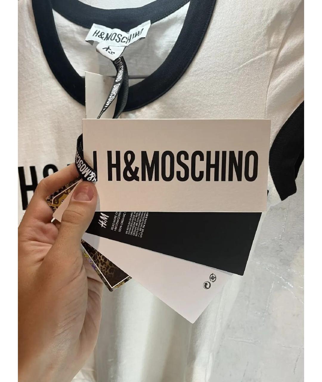 MOSCHINO Белая хлопковая майка, фото 3