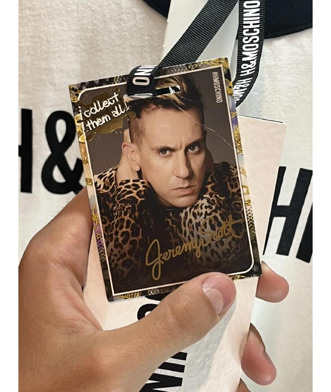 MOSCHINO Белая хлопковая майка, фото 6
