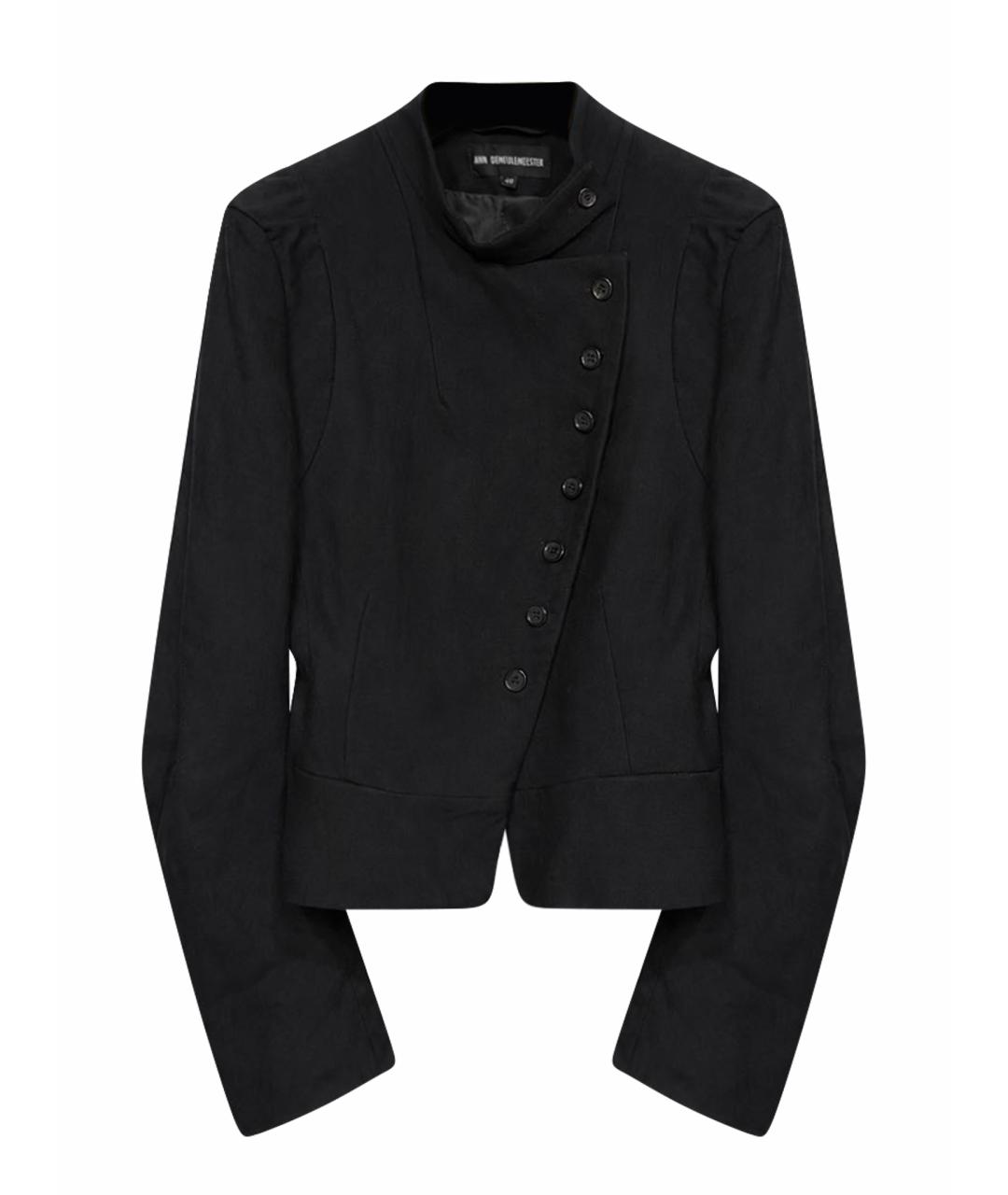 ANN DEMEULEMEESTER Черная шерстяная куртка, фото 1