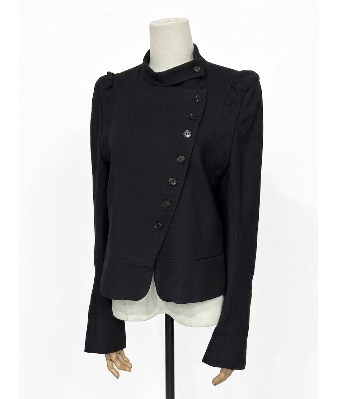 ANN DEMEULEMEESTER Черная шерстяная куртка, фото 2