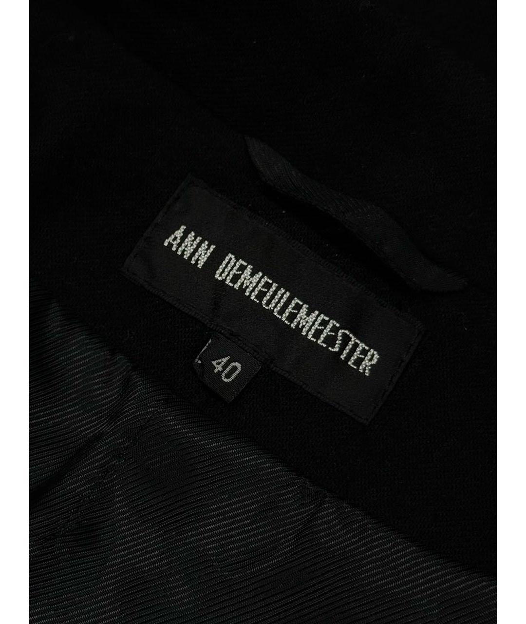 ANN DEMEULEMEESTER Черная шерстяная куртка, фото 8