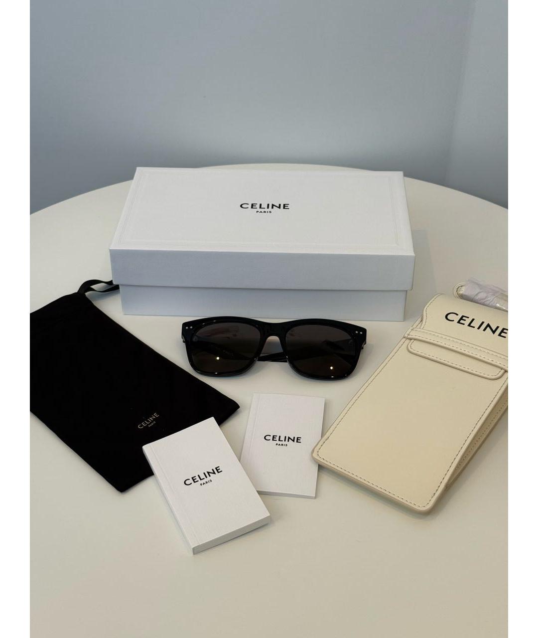 CELINE Черные пластиковые солнцезащитные очки, фото 4