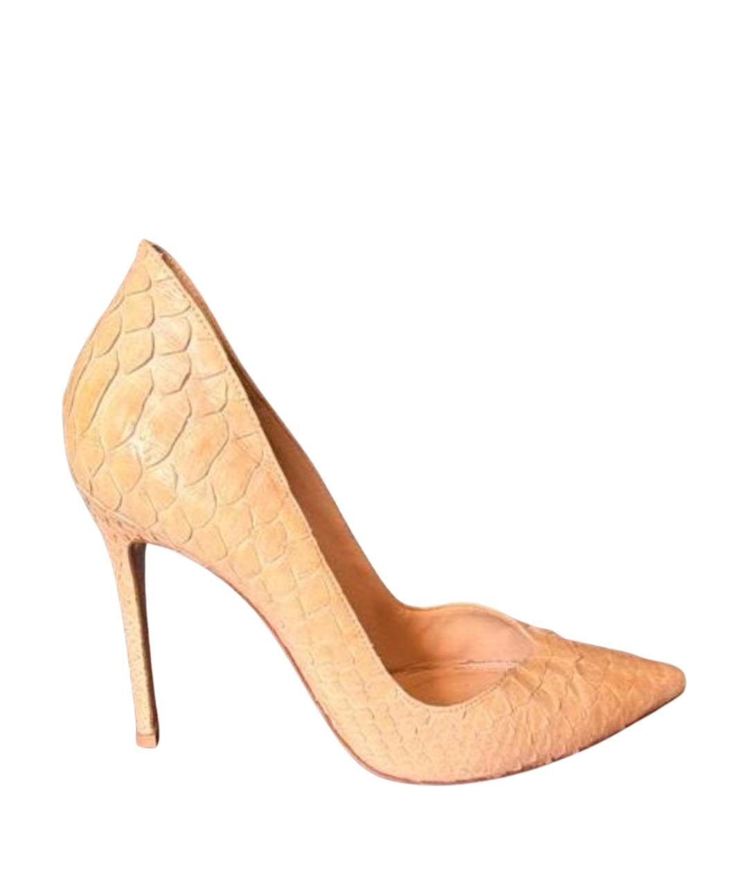 GIANVITO ROSSI Бежевые туфли из экзотической кожи, фото 1
