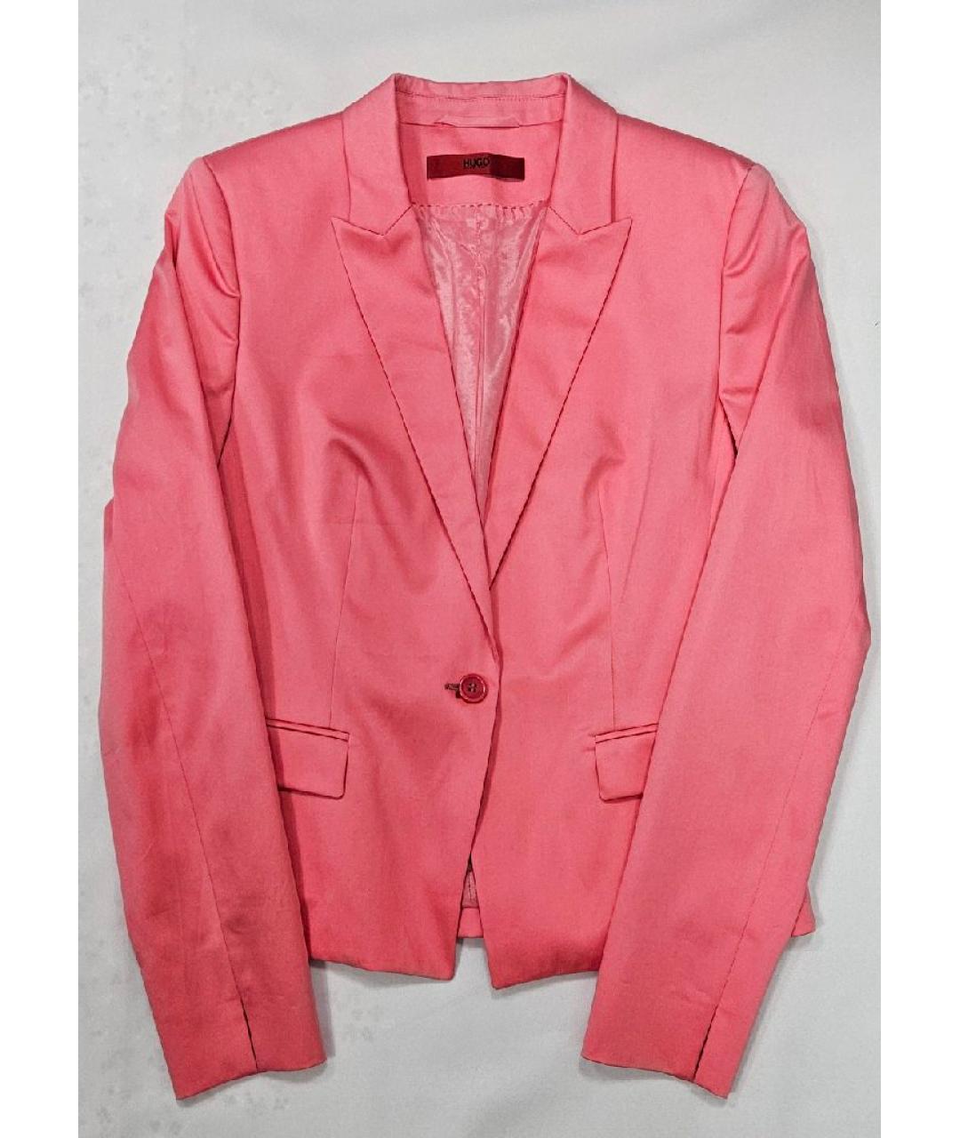 HUGO BOSS Коралловый хлопковый костюм с брюками, фото 5