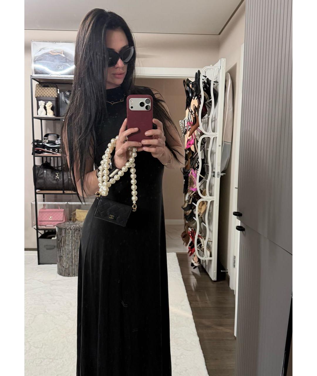 CHANEL Черный кожаный кошелек, фото 6