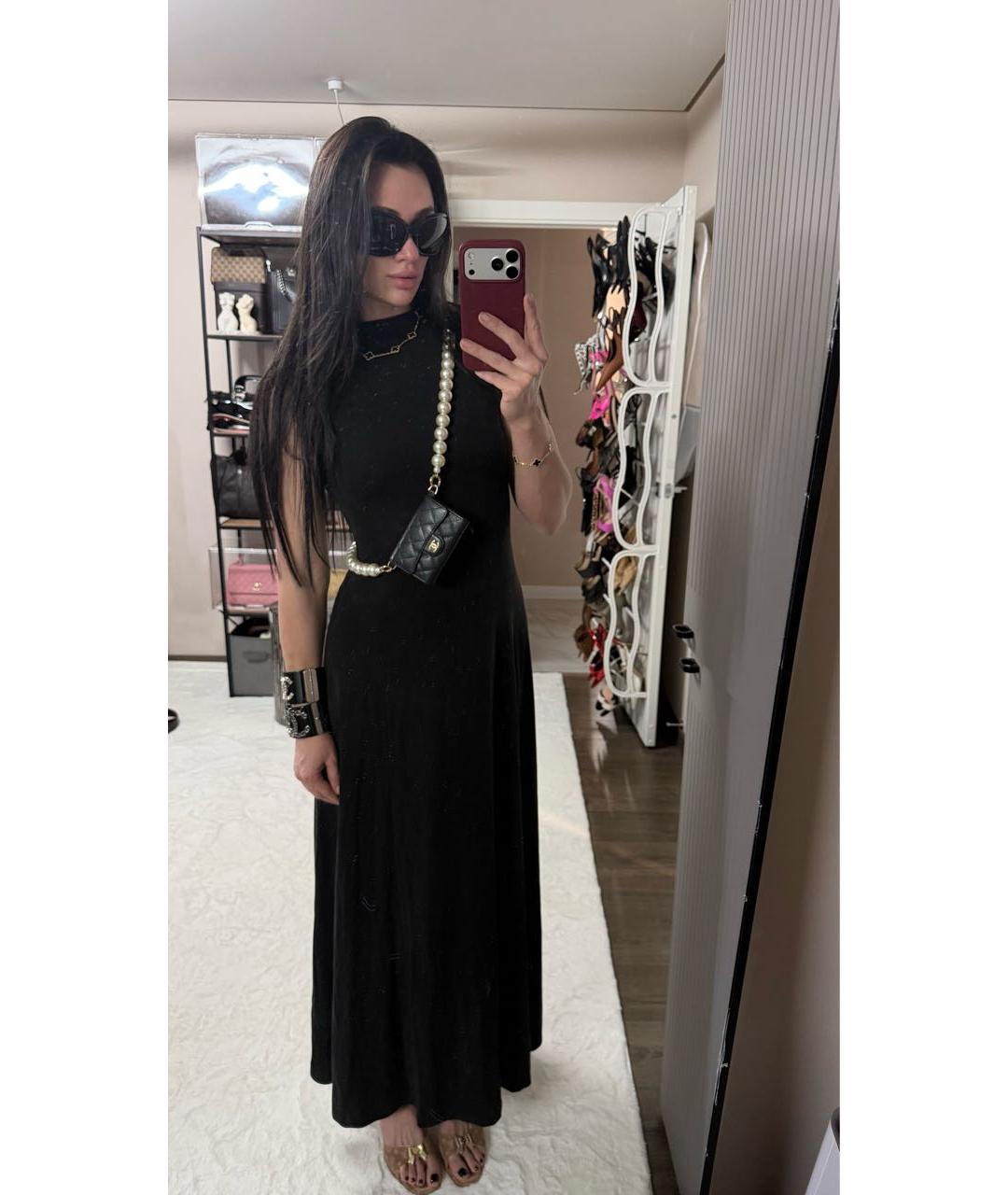 CHANEL Черный кожаный кошелек, фото 5