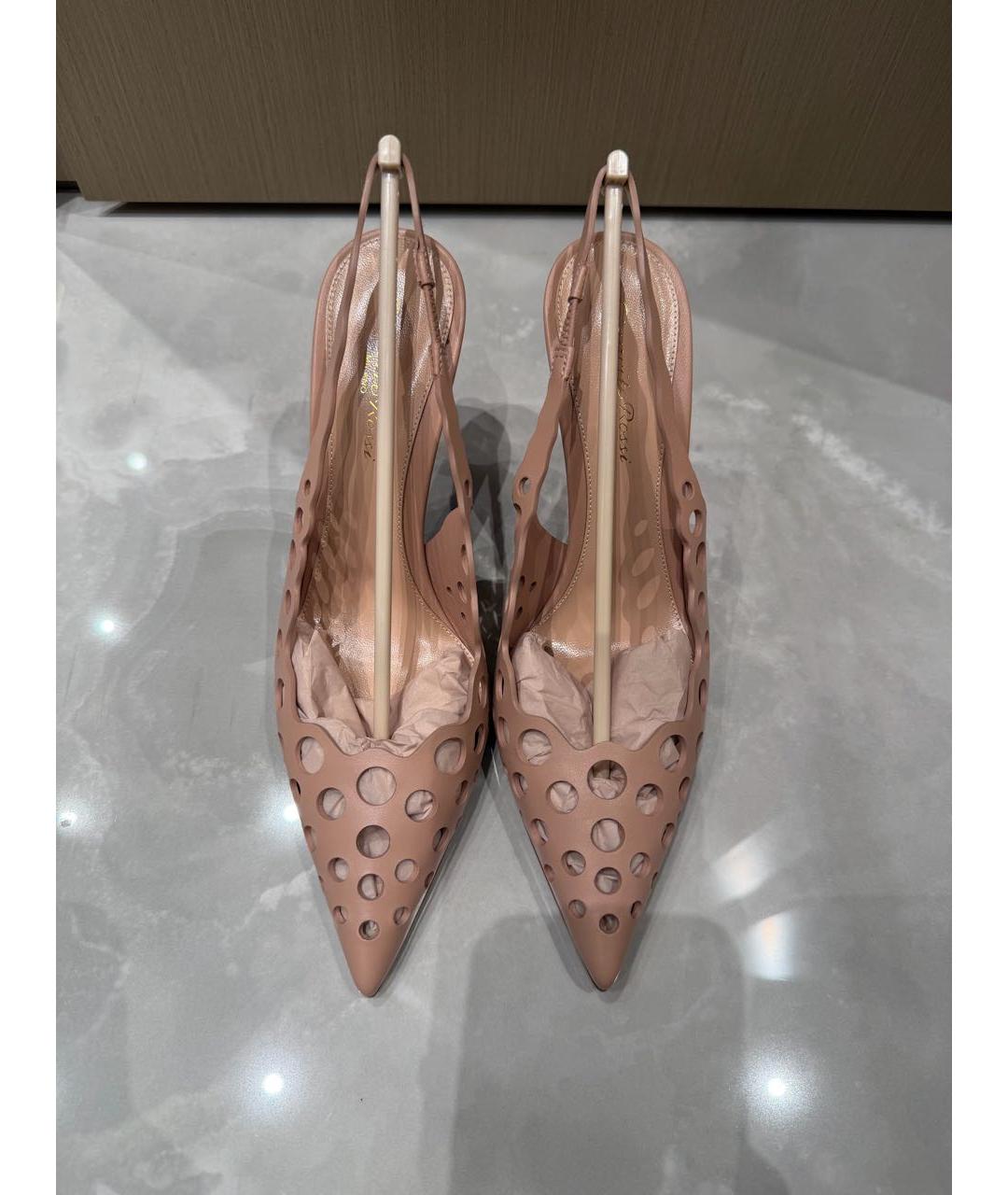 GIANVITO ROSSI Розовые кожаные туфли, фото 2