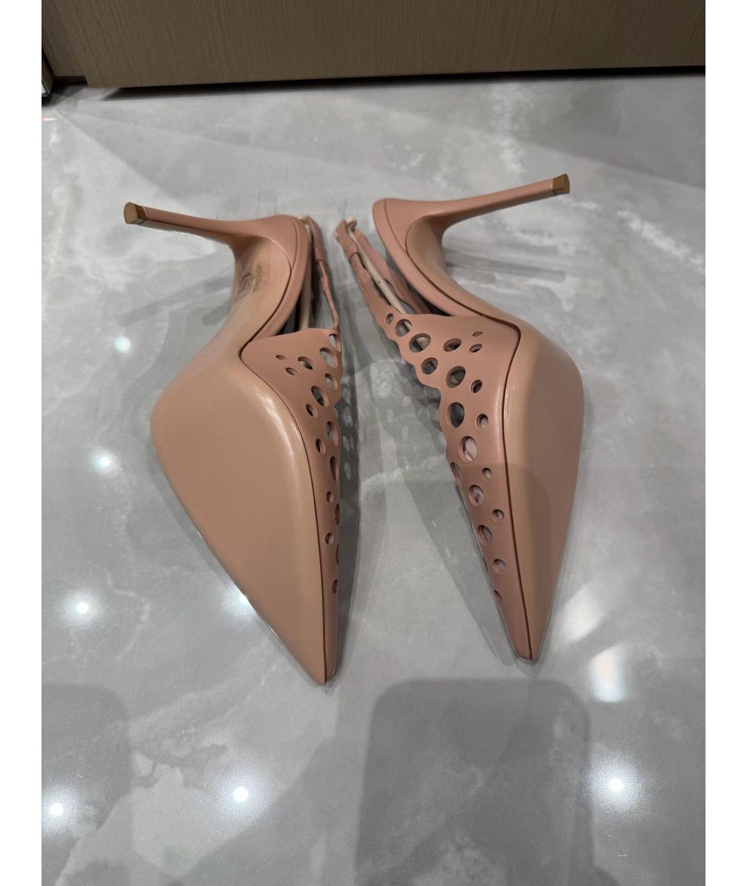 GIANVITO ROSSI Розовые кожаные туфли, фото 7