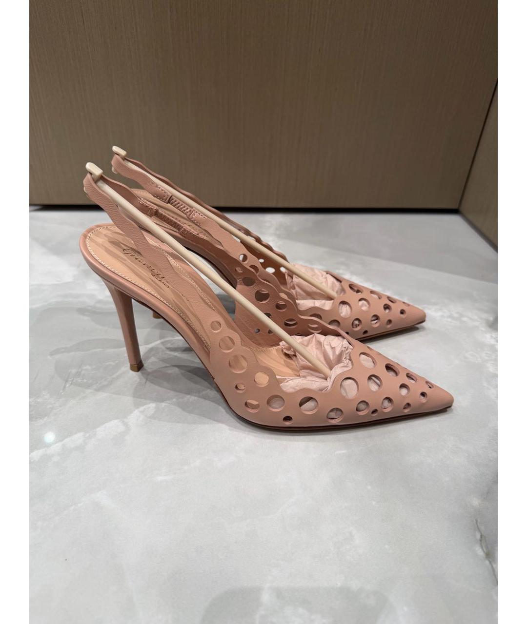 GIANVITO ROSSI Розовые кожаные туфли, фото 8