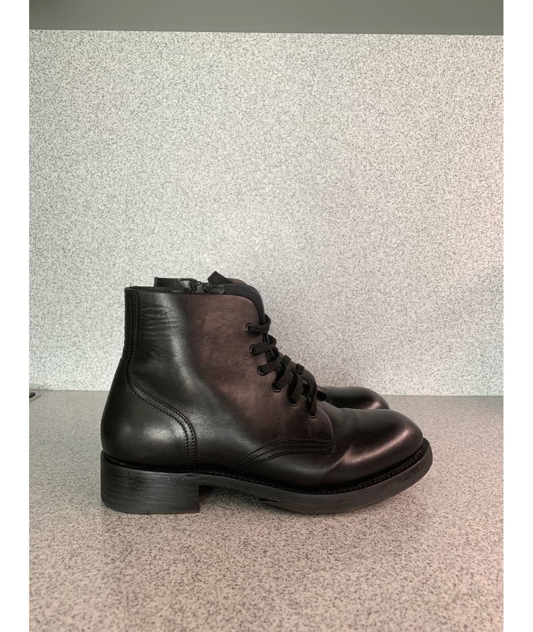 DSQUARED2 Черные кожаные высокие ботинки, фото 6