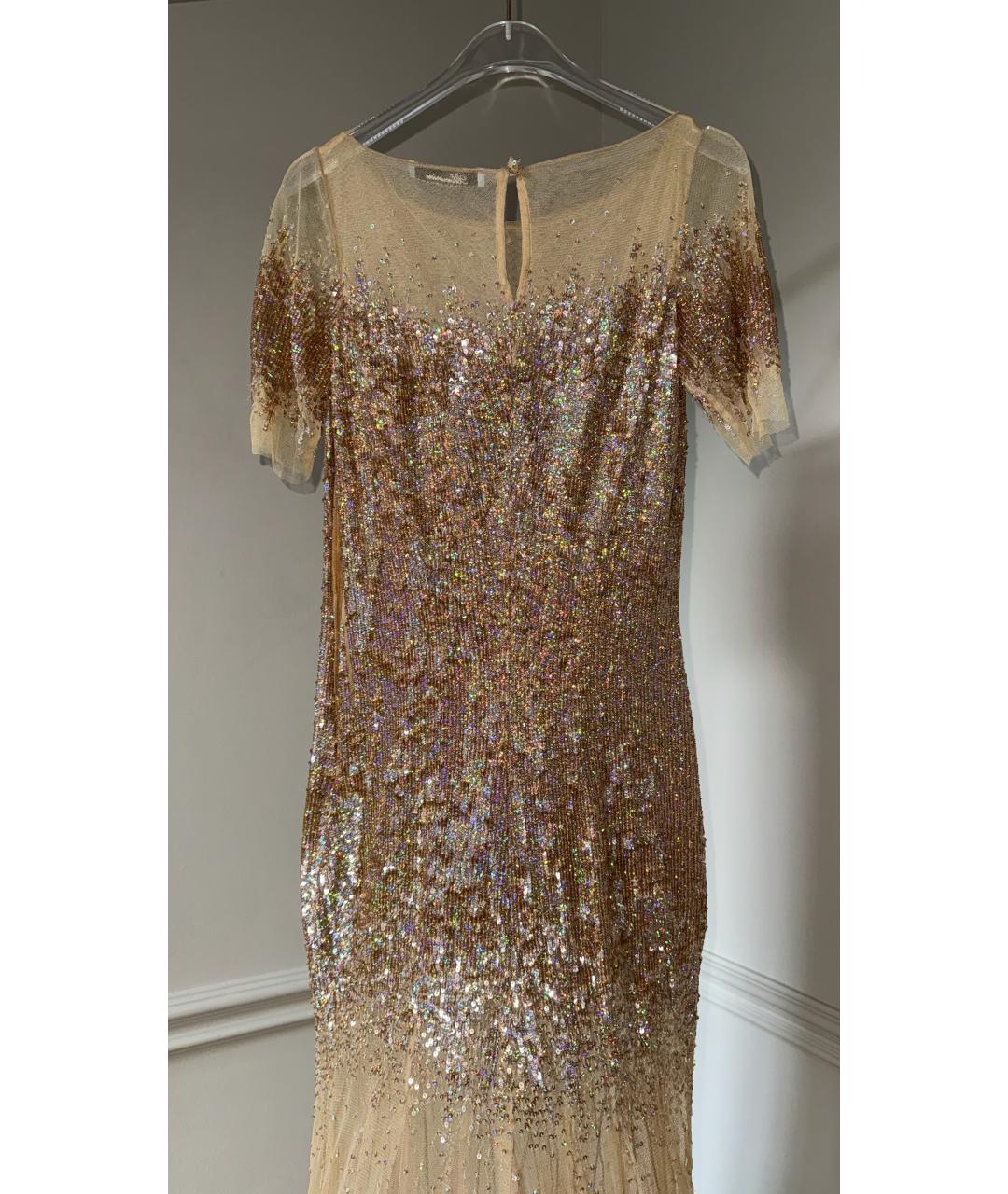 BLUMARINE Золотое вечернее платье, фото 3