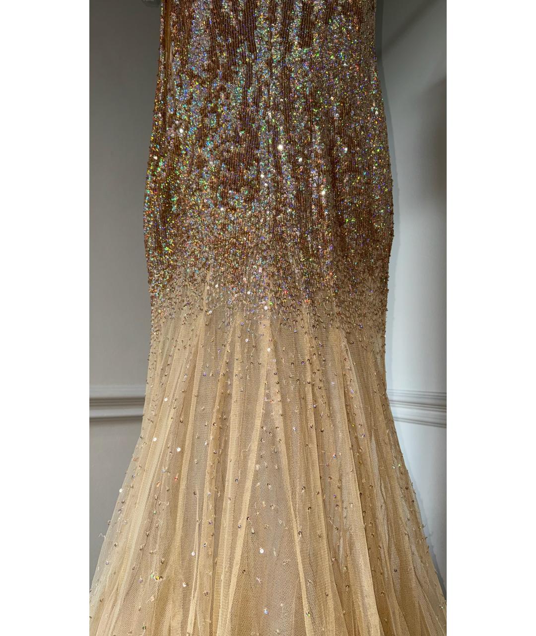 BLUMARINE Золотое вечернее платье, фото 4