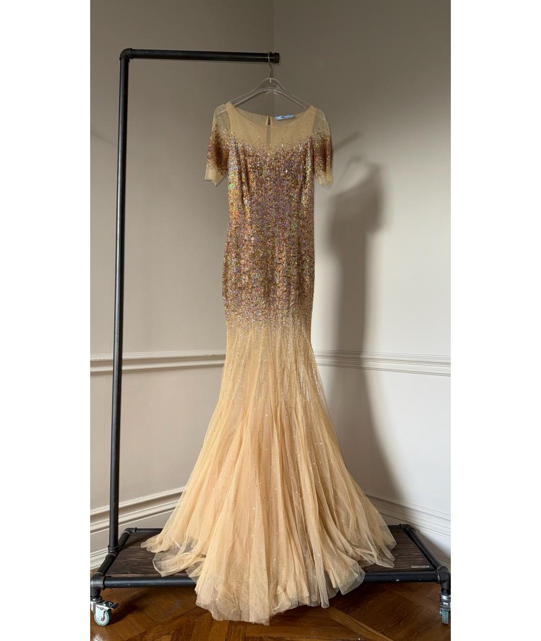 BLUMARINE Золотое вечернее платье, фото 9