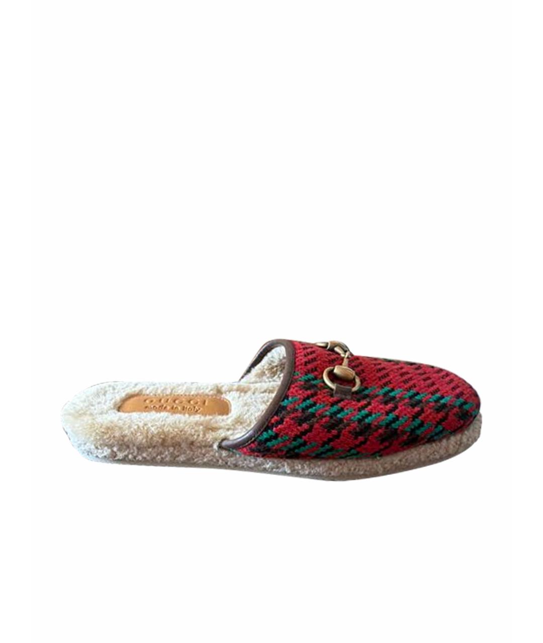 GUCCI Мульти текстильные сабо, фото 1