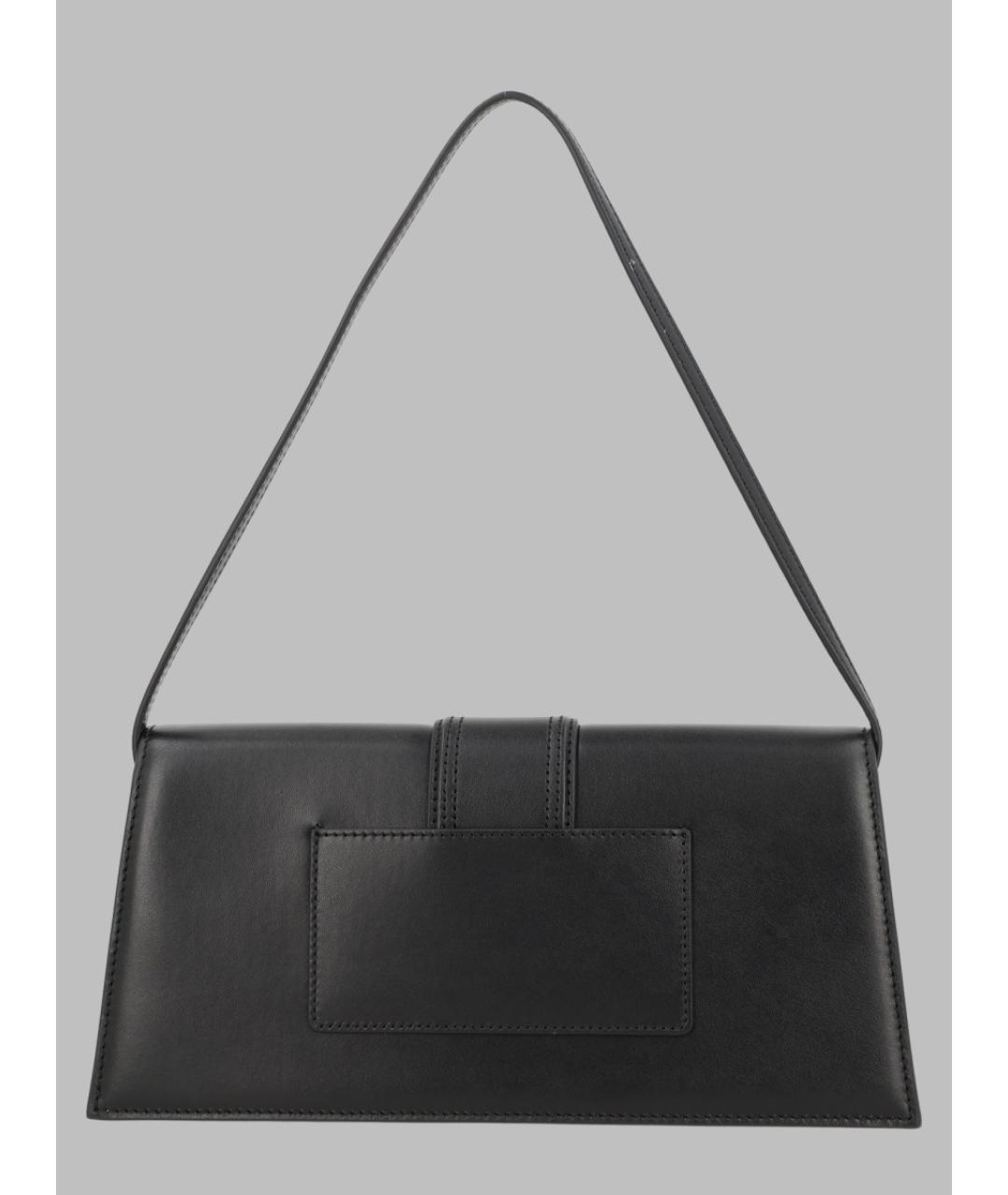 JACQUEMUS Черная кожаная сумка через плечо, фото 2