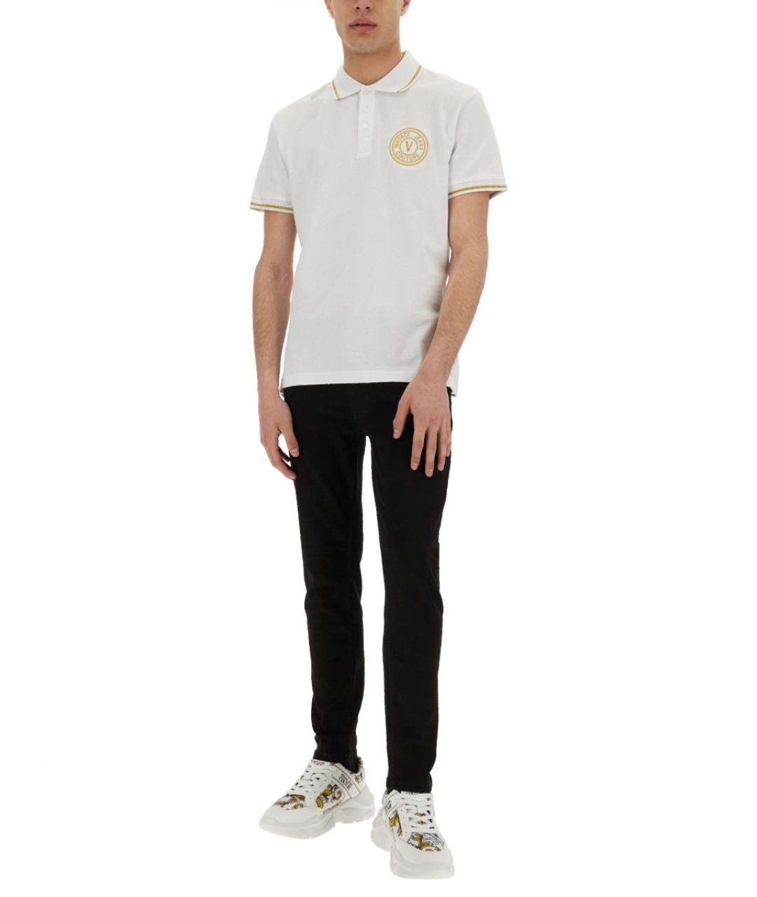 VERSACE JEANS COUTURE Белая хлопковая футболка, фото 3