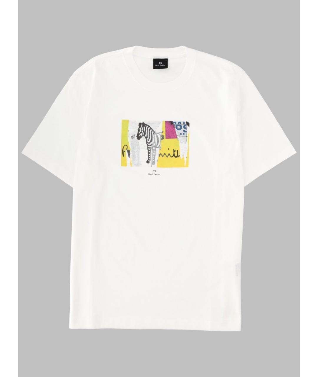 PS BY PAUL SMITH Белая хлопковая футболка, фото 3