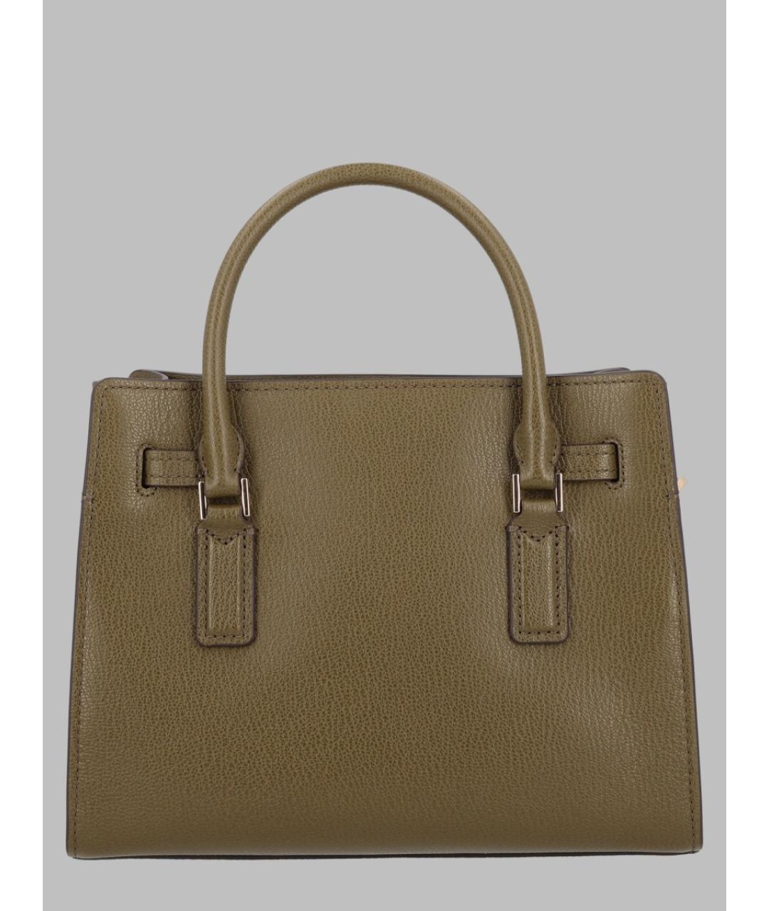 MICHAEL KORS Зеленая кожаная сумка с короткими ручками, фото 2