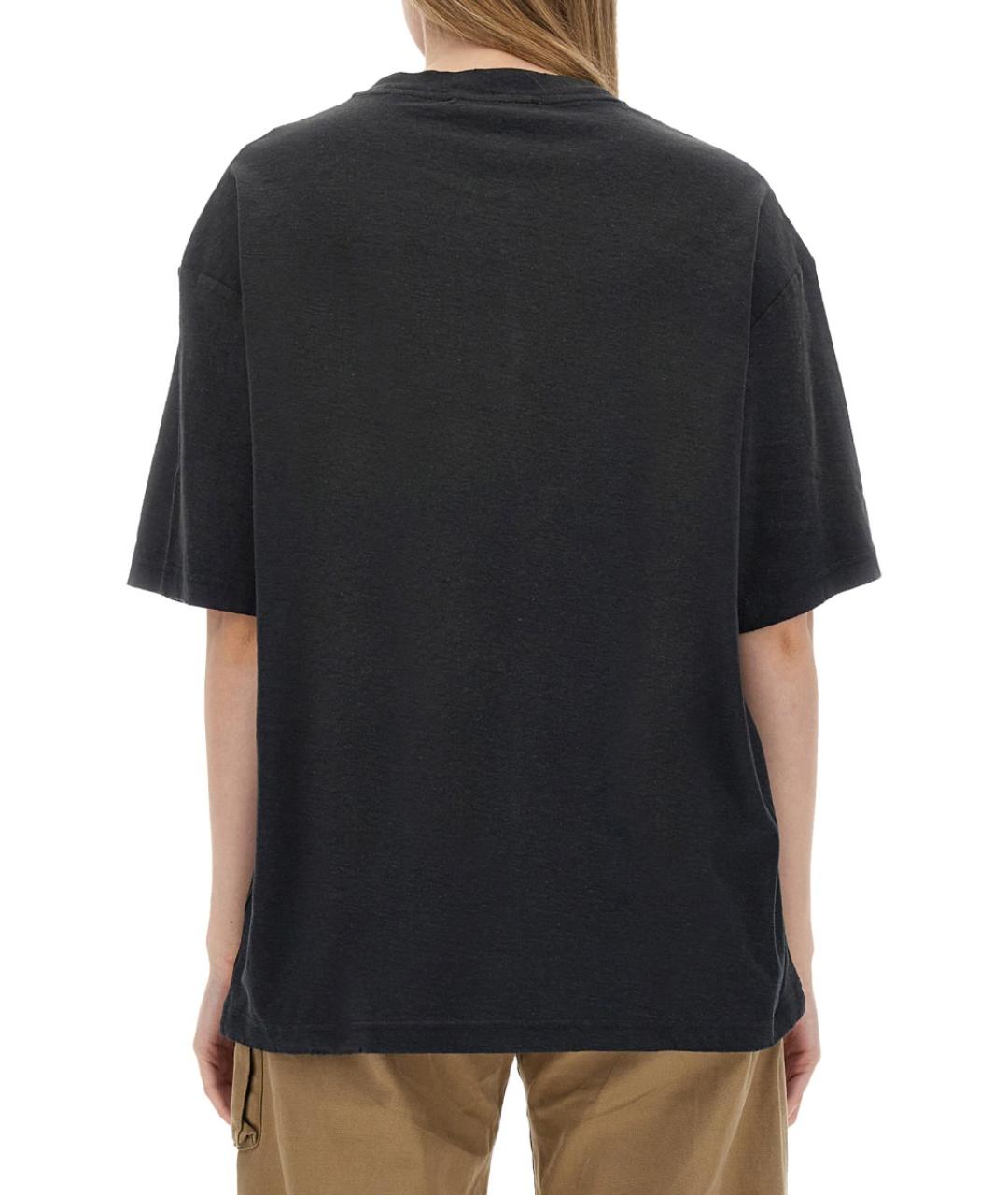 ACNE STUDIOS Черная хлопковая футболка, фото 2