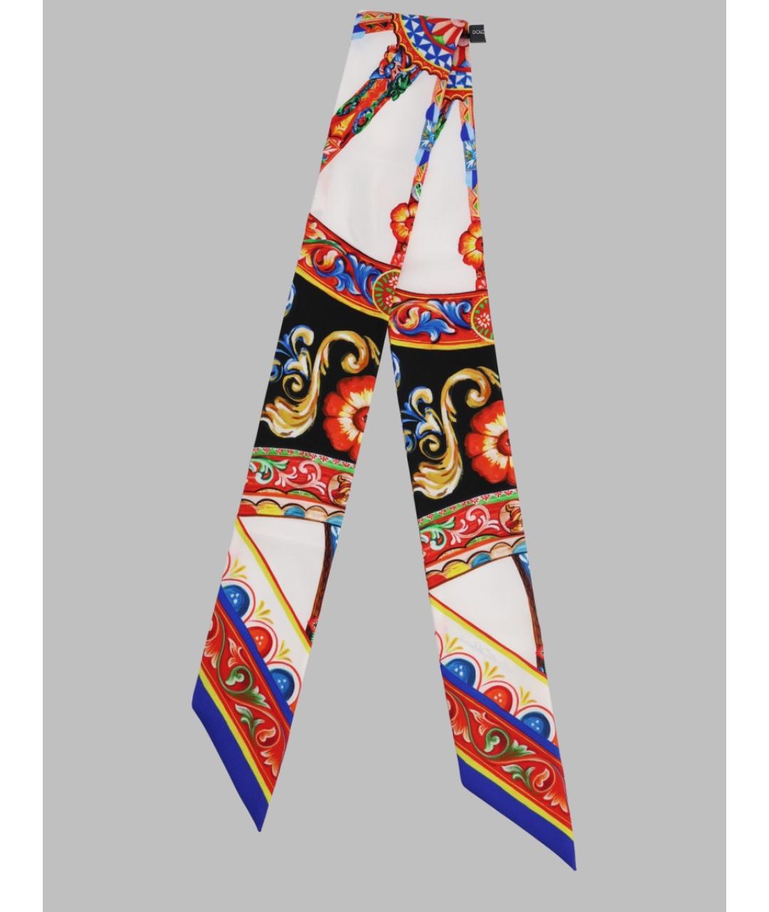 DOLCE&GABBANA Мульти шелковый шарф, фото 2