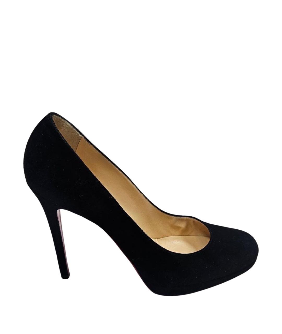 CHRISTIAN LOUBOUTIN Черные замшевые туфли, фото 1