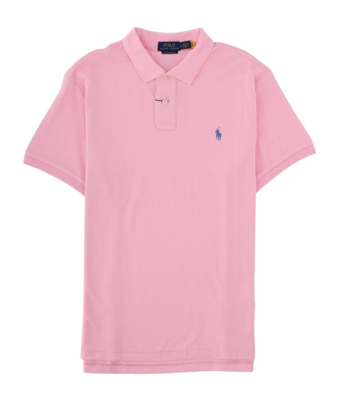 POLO RALPH LAUREN Розовое хлопковое поло с коротким рукавом, фото 1