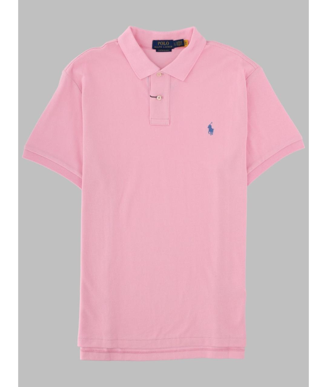POLO RALPH LAUREN Розовое хлопковое поло с коротким рукавом, фото 3