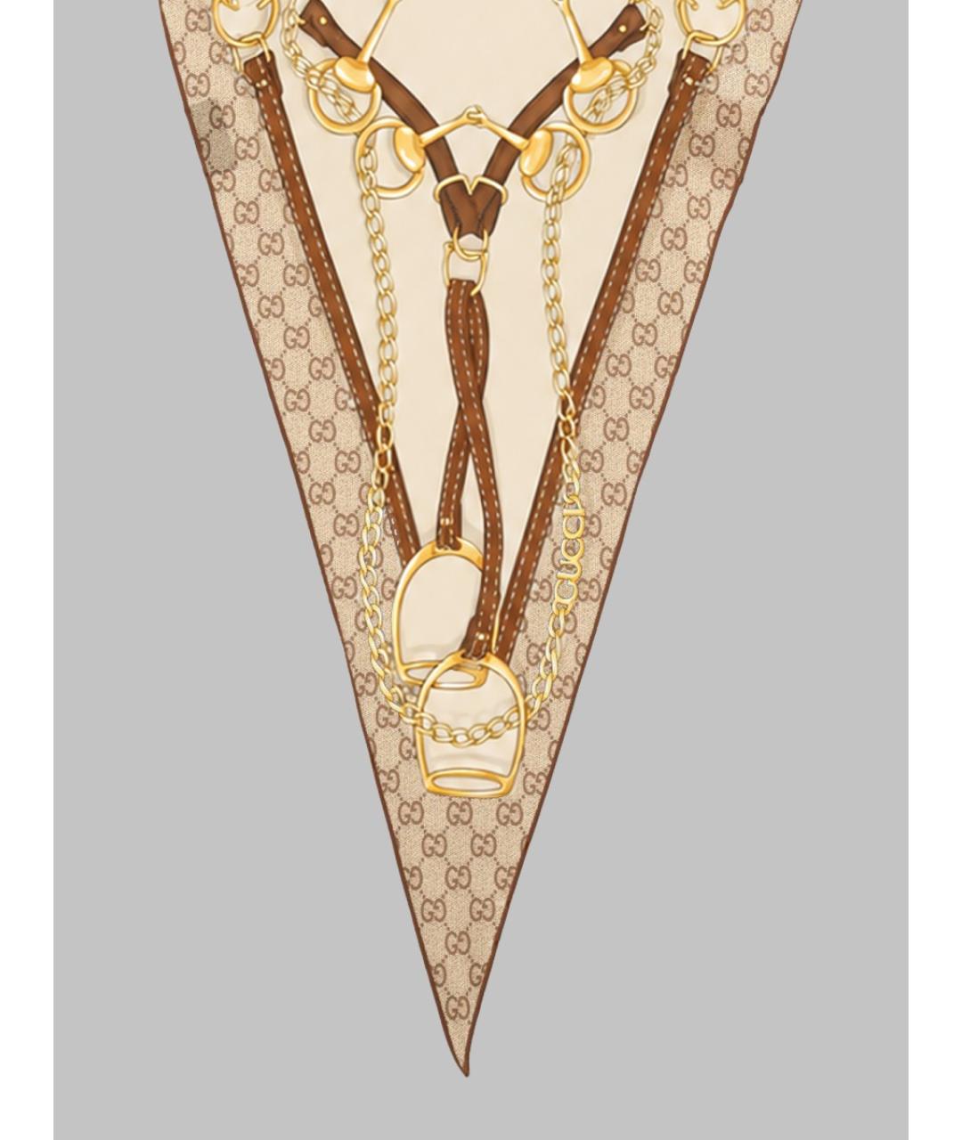 GUCCI Мульти шелковый шарф, фото 2