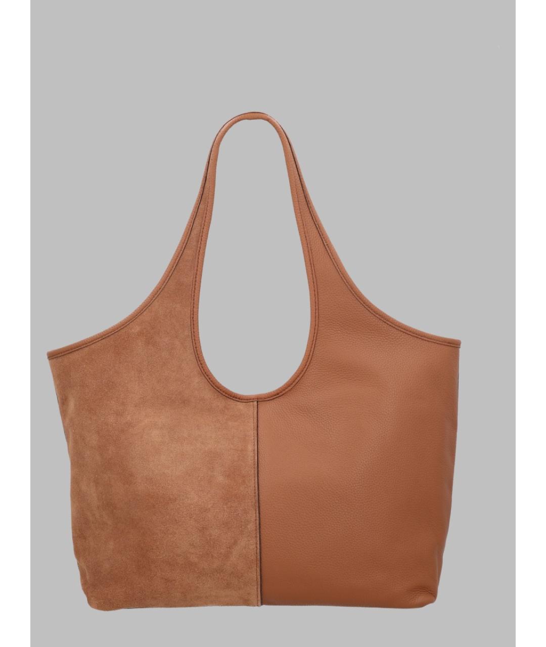 MICHAEL KORS Коричневая кожаная сумка с короткими ручками, фото 2