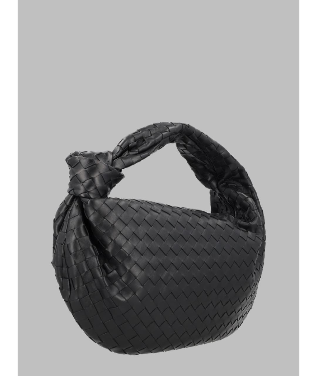 BOTTEGA VENETA Черная кожаная сумка через плечо, фото 2