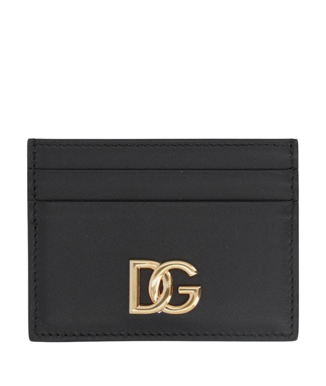 DOLCE&GABBANA Черный кожаный кардхолдер, фото 1