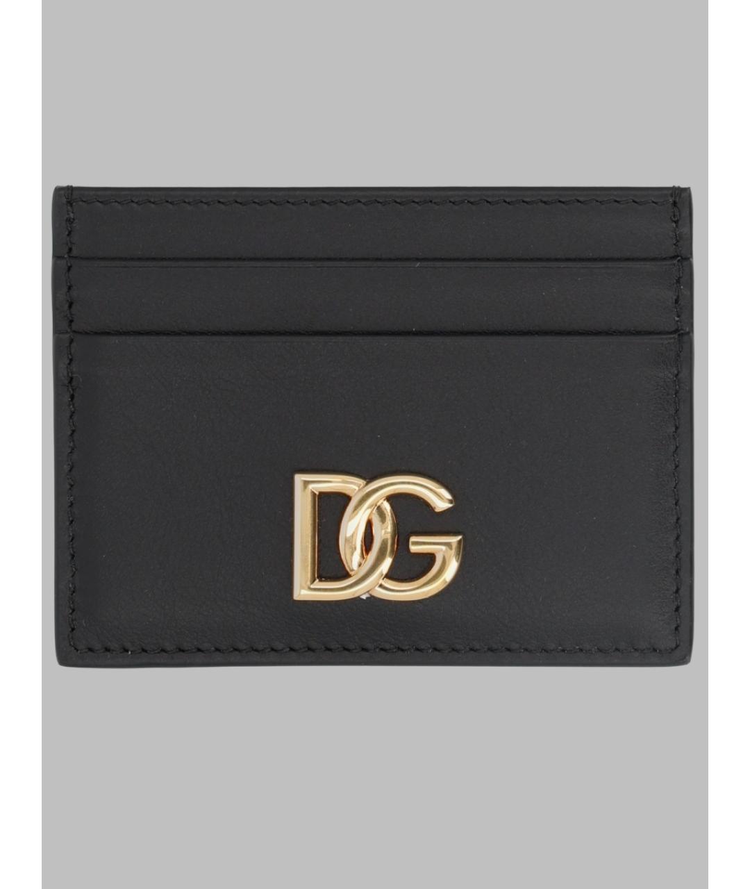 DOLCE&GABBANA Черный кожаный кардхолдер, фото 3
