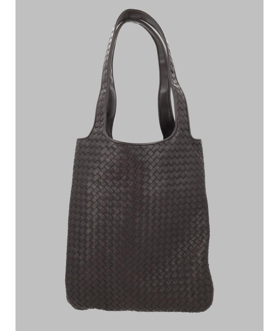 BOTTEGA VENETA Коричневая кожаная сумка тоут, фото 2