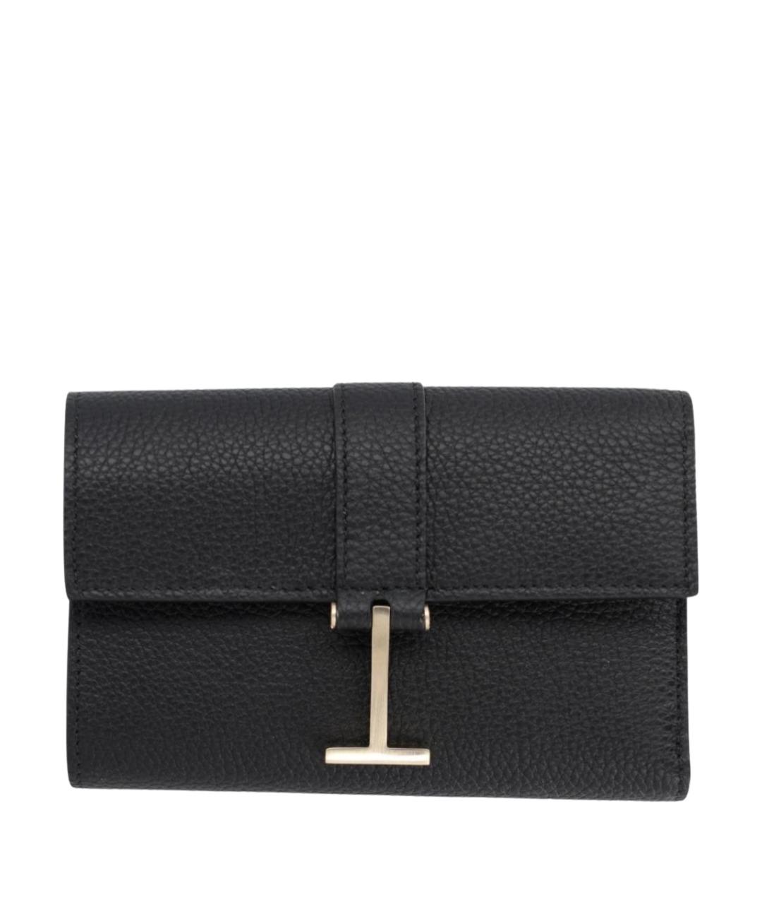 TOM FORD Черный кожаный кошелек, фото 1