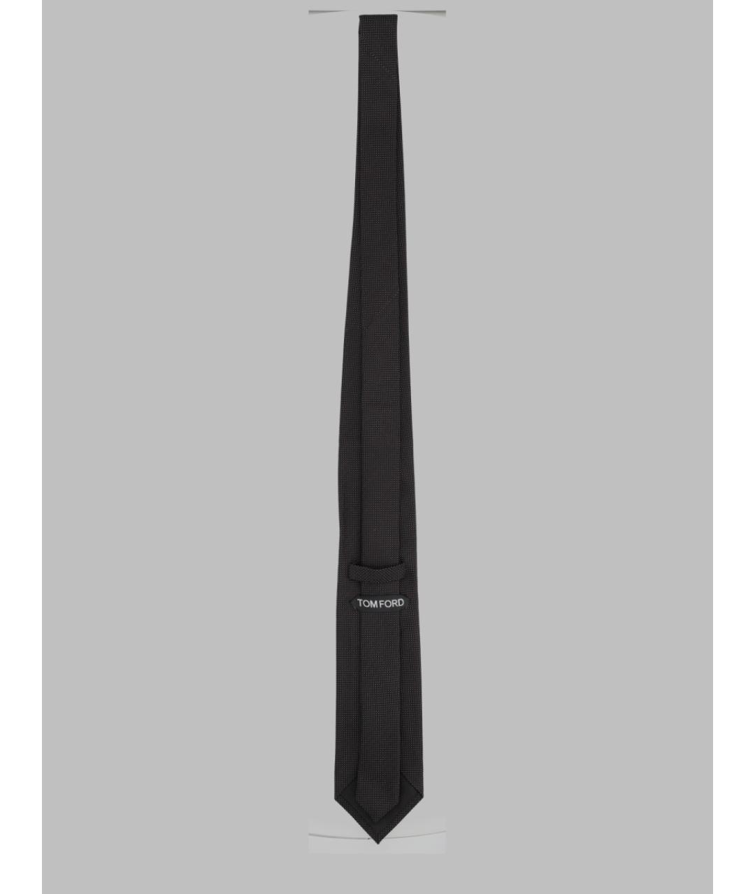 TOM FORD Черный шелковый галстук, фото 2