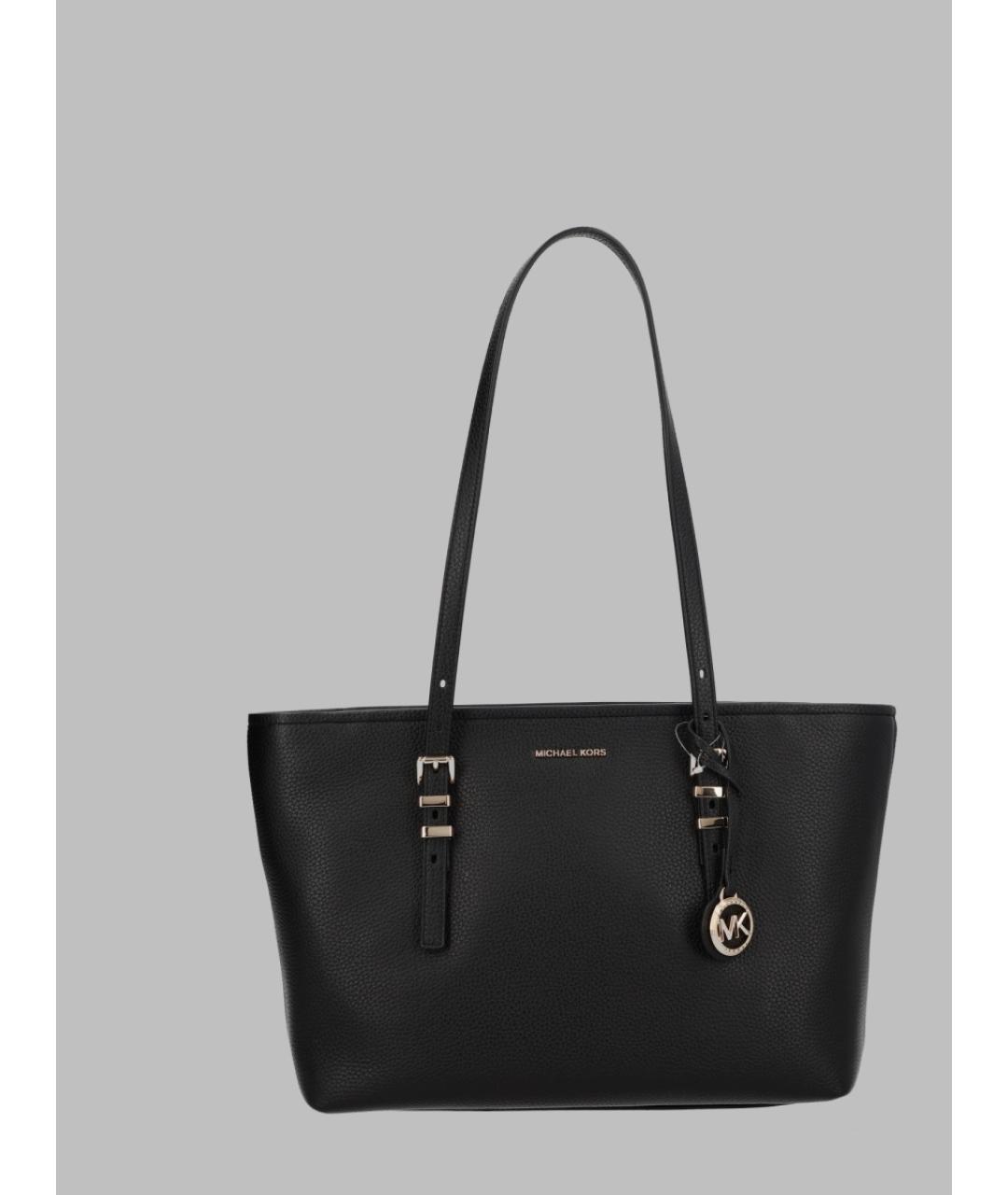 MICHAEL KORS Черная кожаная сумка через плечо, фото 3