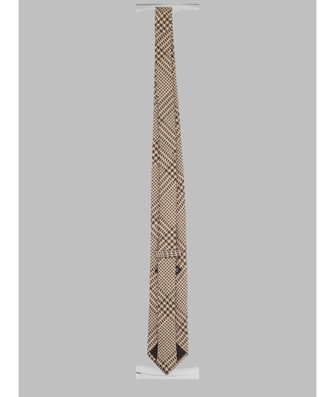 TOM FORD Бежевый шелковый галстук, фото 2