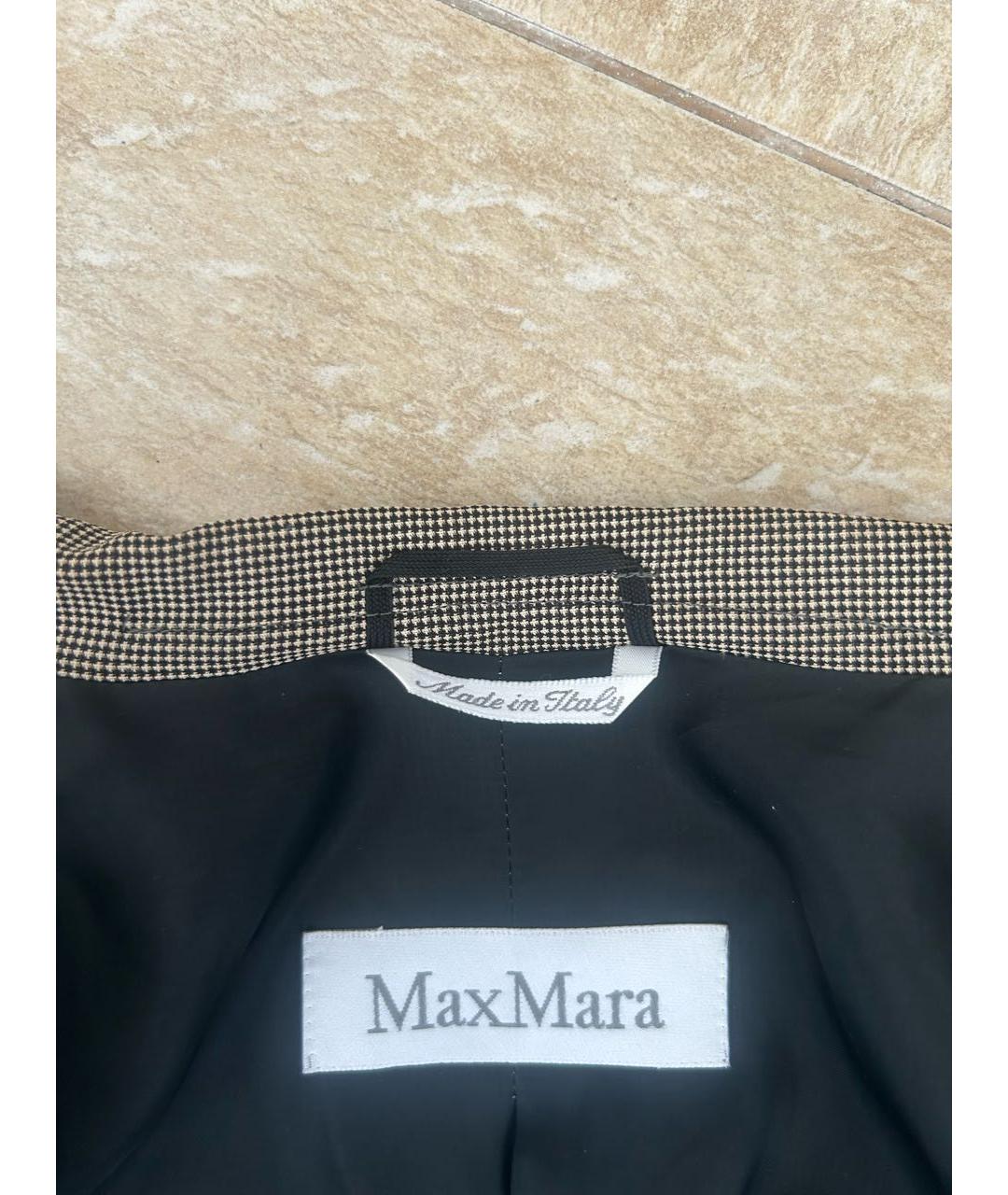 MAX MARA Бежевый вискозный жакет/пиджак, фото 7