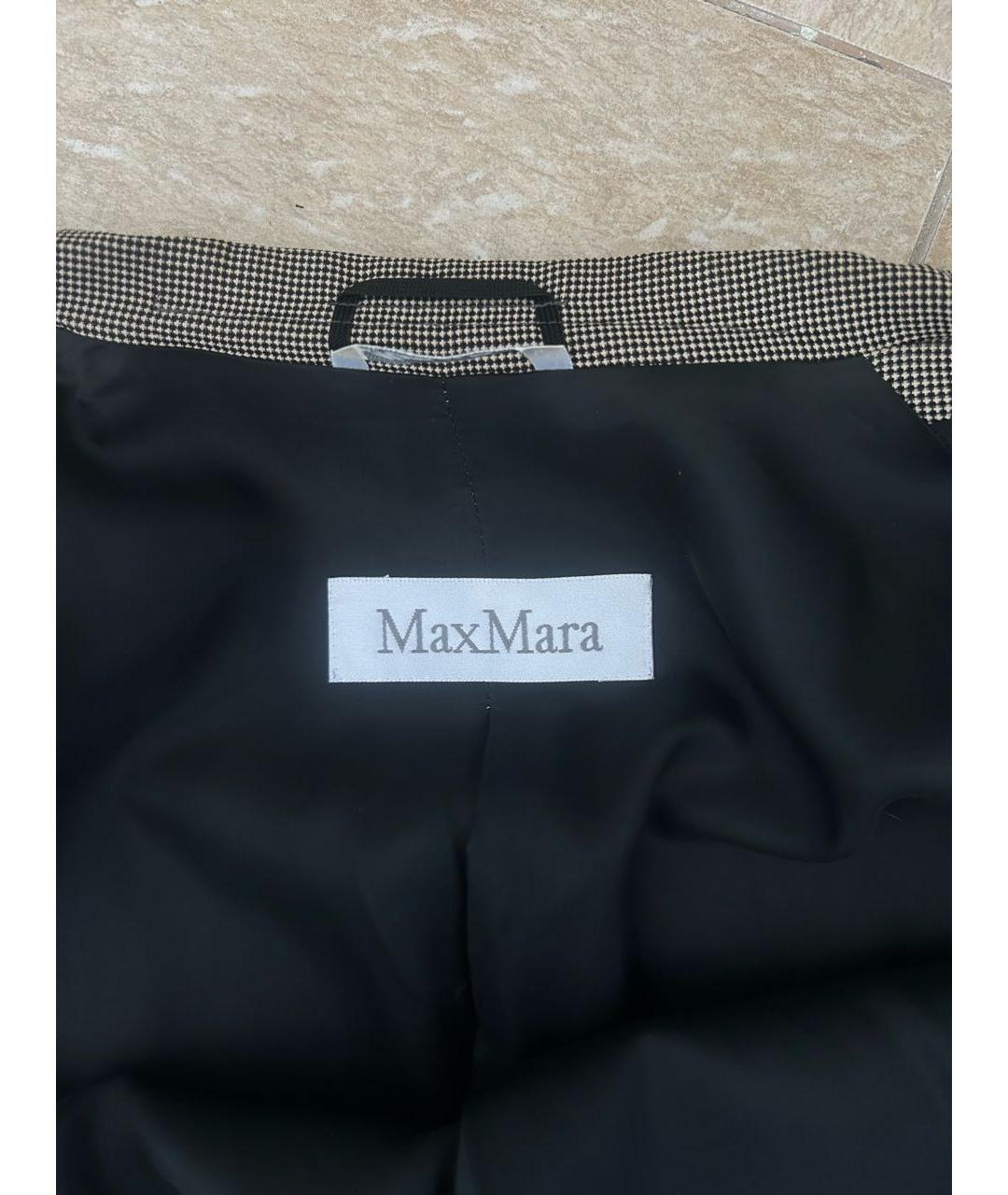 MAX MARA Бежевый вискозный жакет/пиджак, фото 3