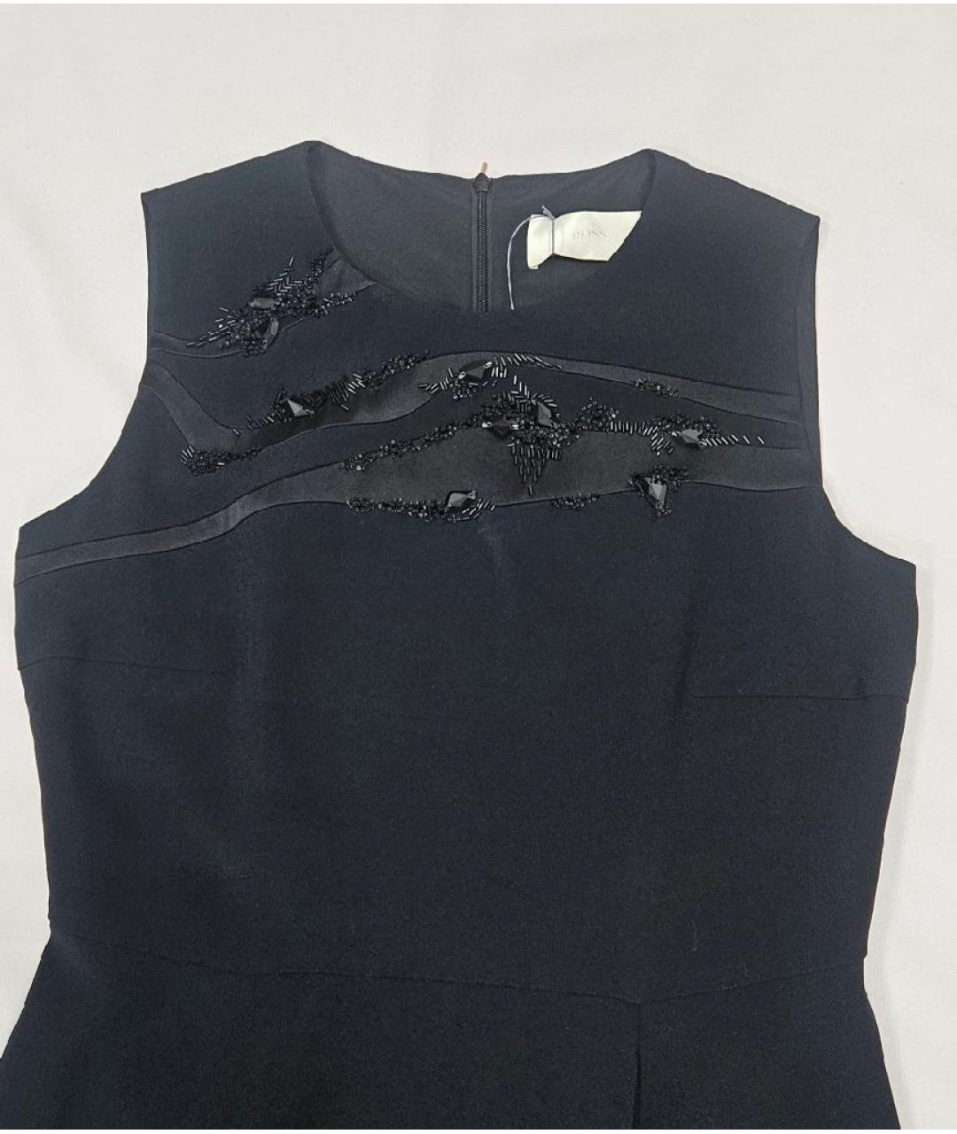 HUGO BOSS Черное ацетатное платье, фото 3