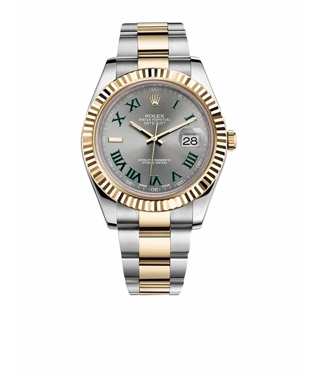 ROLEX Серые часы из желтого золота, фото 1