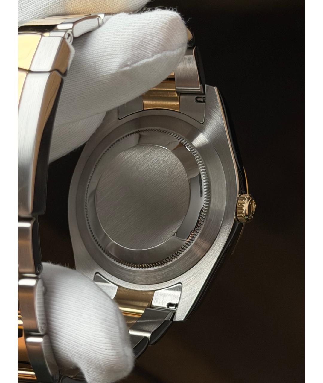 ROLEX Серые часы из желтого золота, фото 8