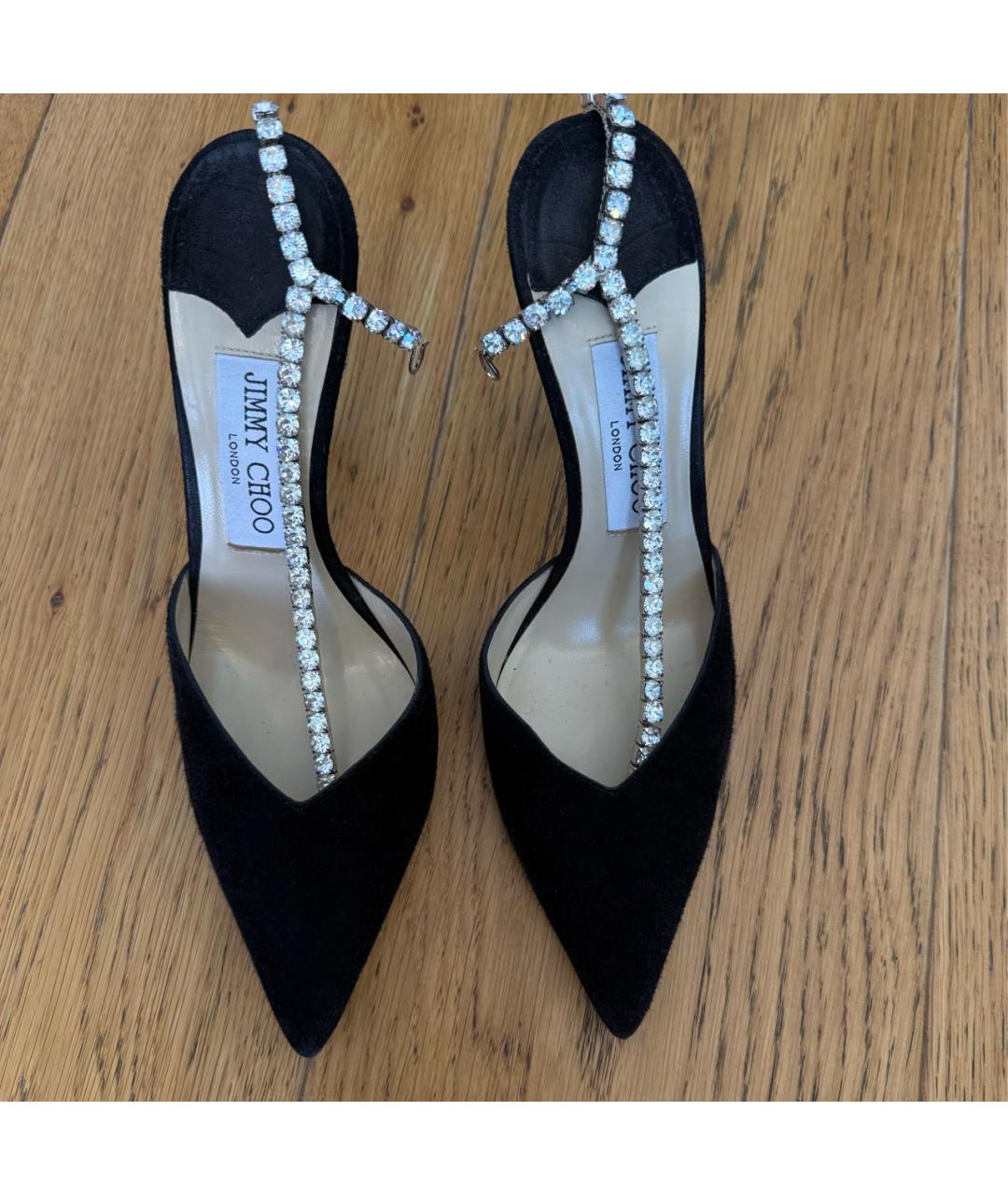 JIMMY CHOO Черные замшевые босоножки, фото 2